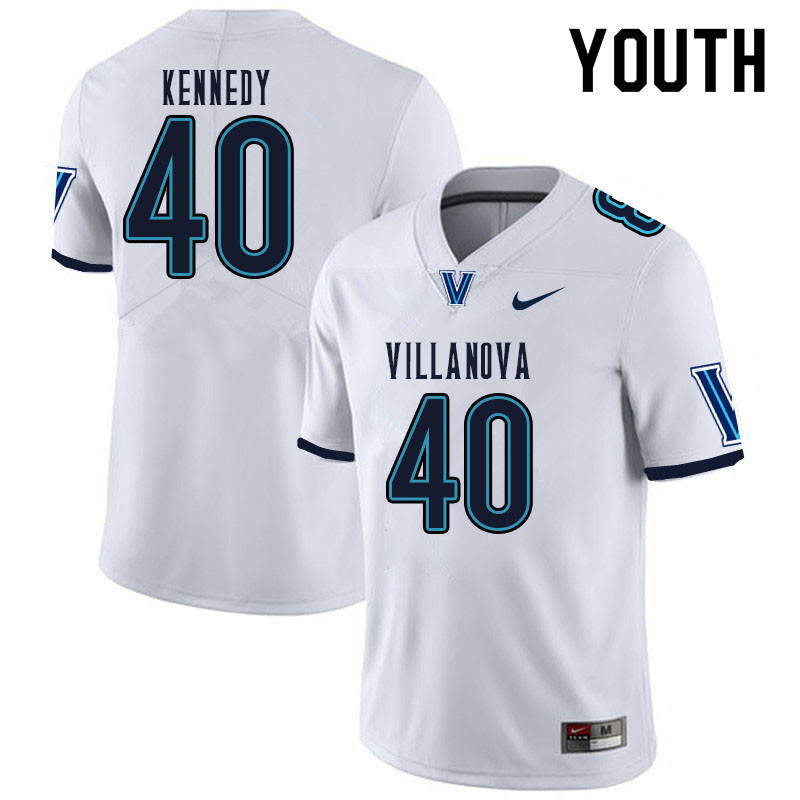 Youth #40 Colin Kennedy Villanova Wildcats College Football Jerseys Sale-White